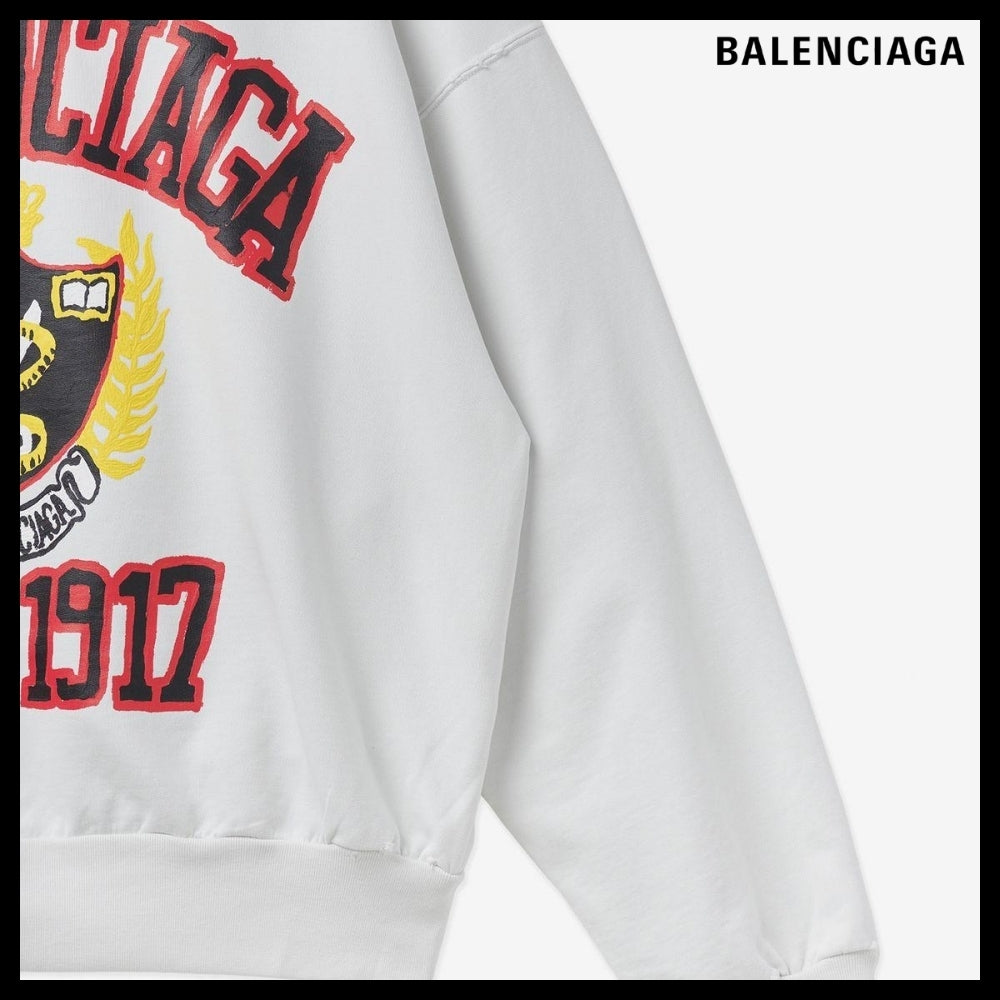 【BALENCIAGA】ユニバーシティ ロゴ スウェットシャツ ホワイト
