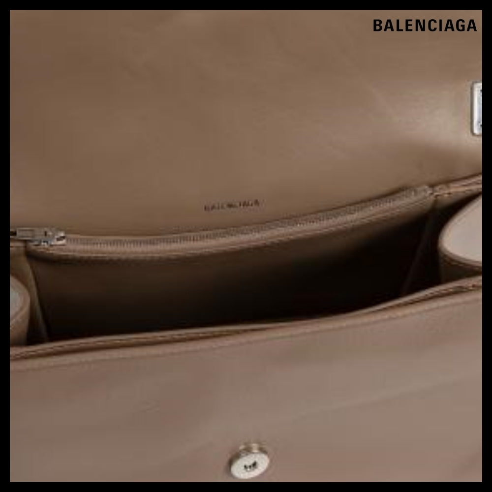 【BALENCIAGA】Crush Sling Shoulder Bag M Dark Mink Grey
