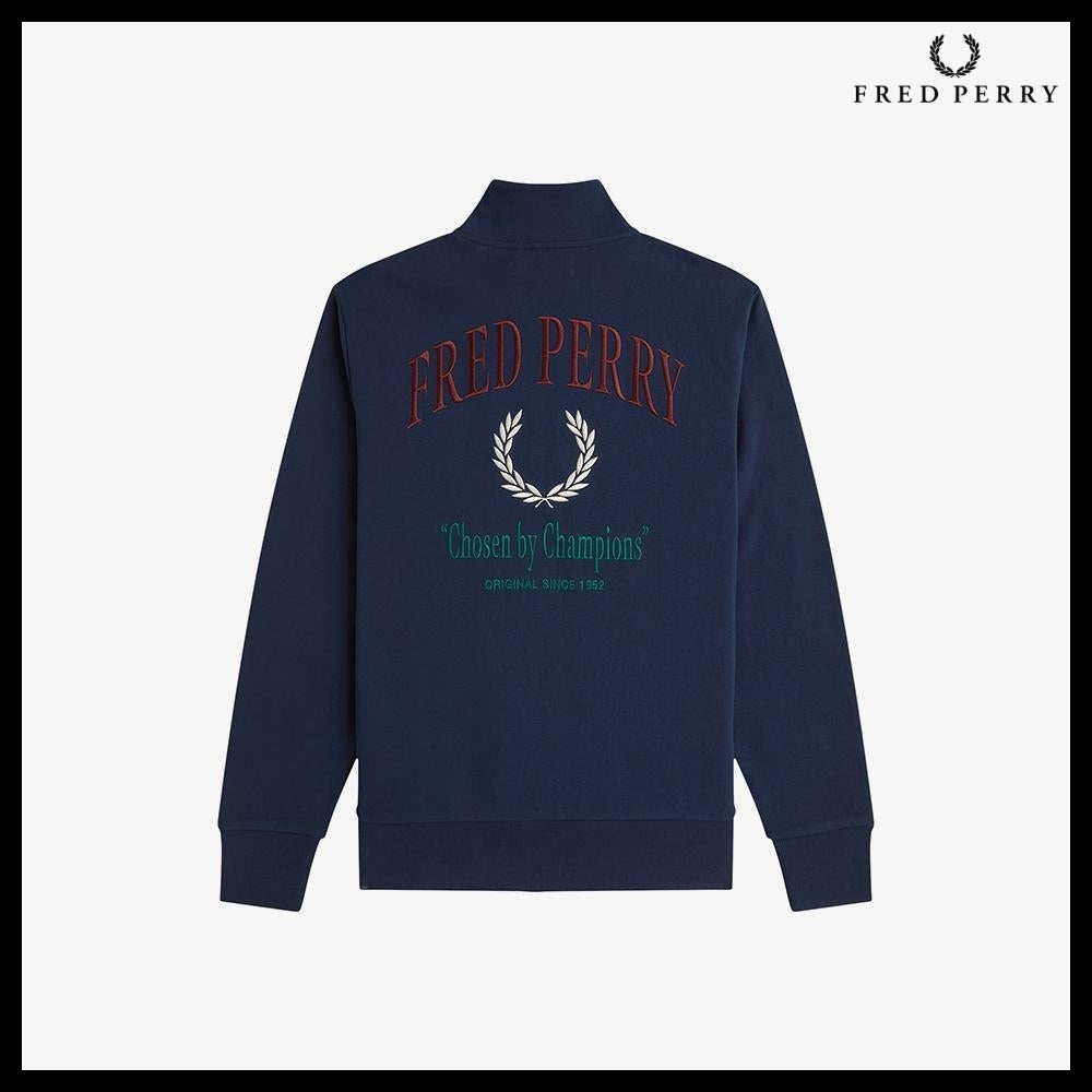 【FRED PERRY】ClubhouseEmbroideredChampionHalfzipSweatshirt