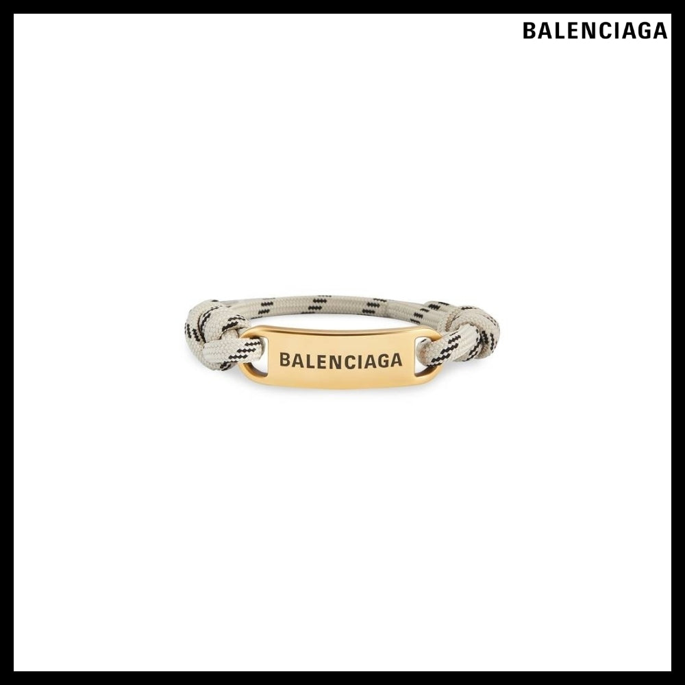 【BALENCIAGA】Plate Bracelet Beige
