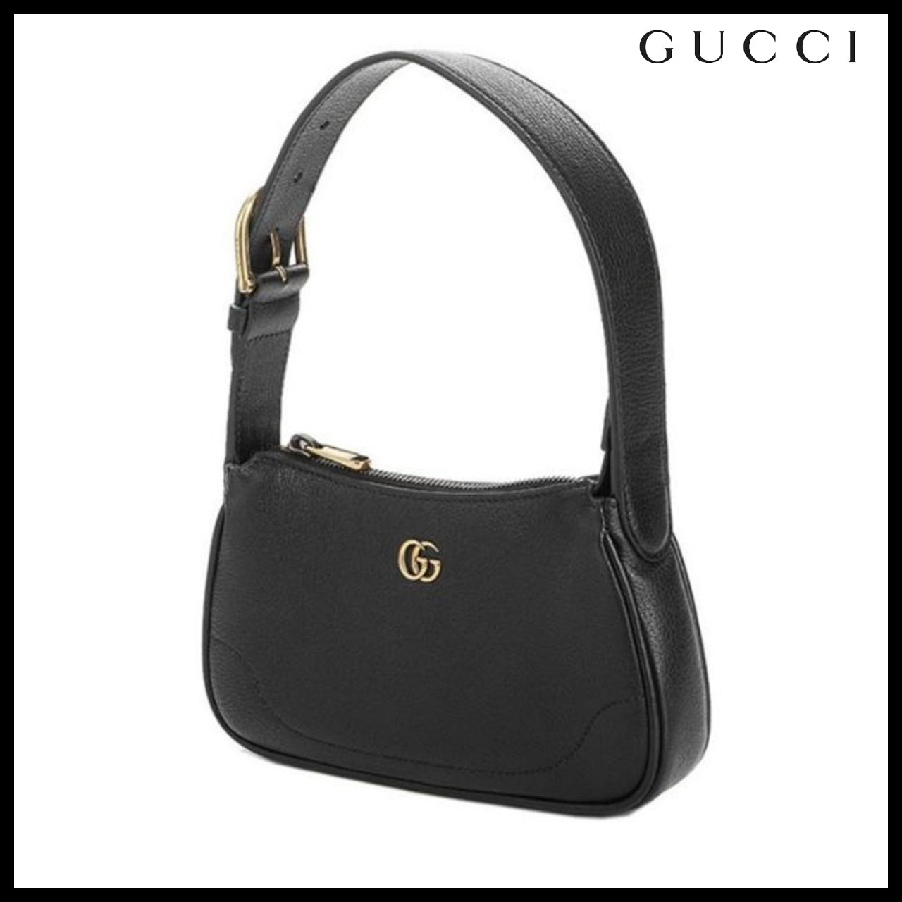 【gucci】APHRODITE Leather Handbag Black
