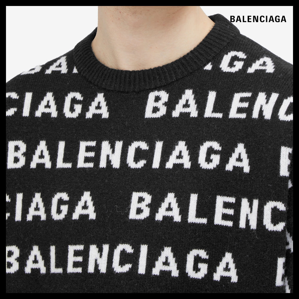★BALENCIAGAアウトレット セール ★Repeat Logo Crew Knit
