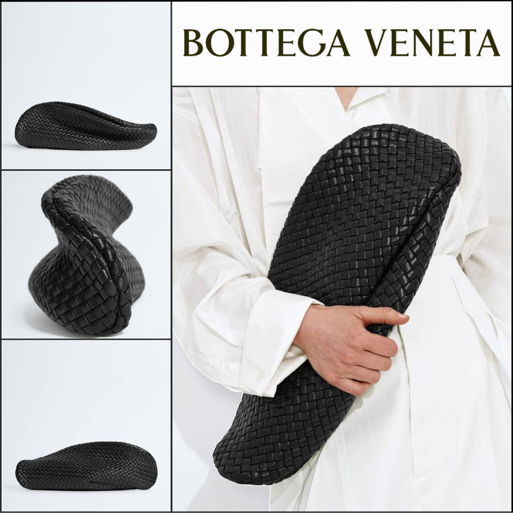 【【韓国百貨店 BOTTEGA VENETA】Onda Clutch Bag Black