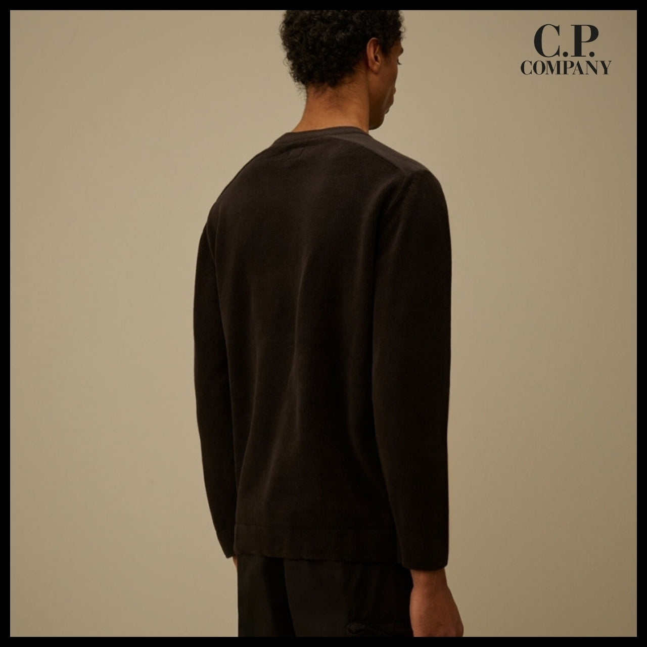 【CP COMPANY】Cotton Chenille Crewneck Lens Knit 999