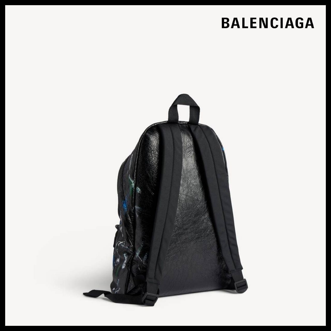 【BALENCIAGA】Explorer Backpack Khaki Black Multicolor