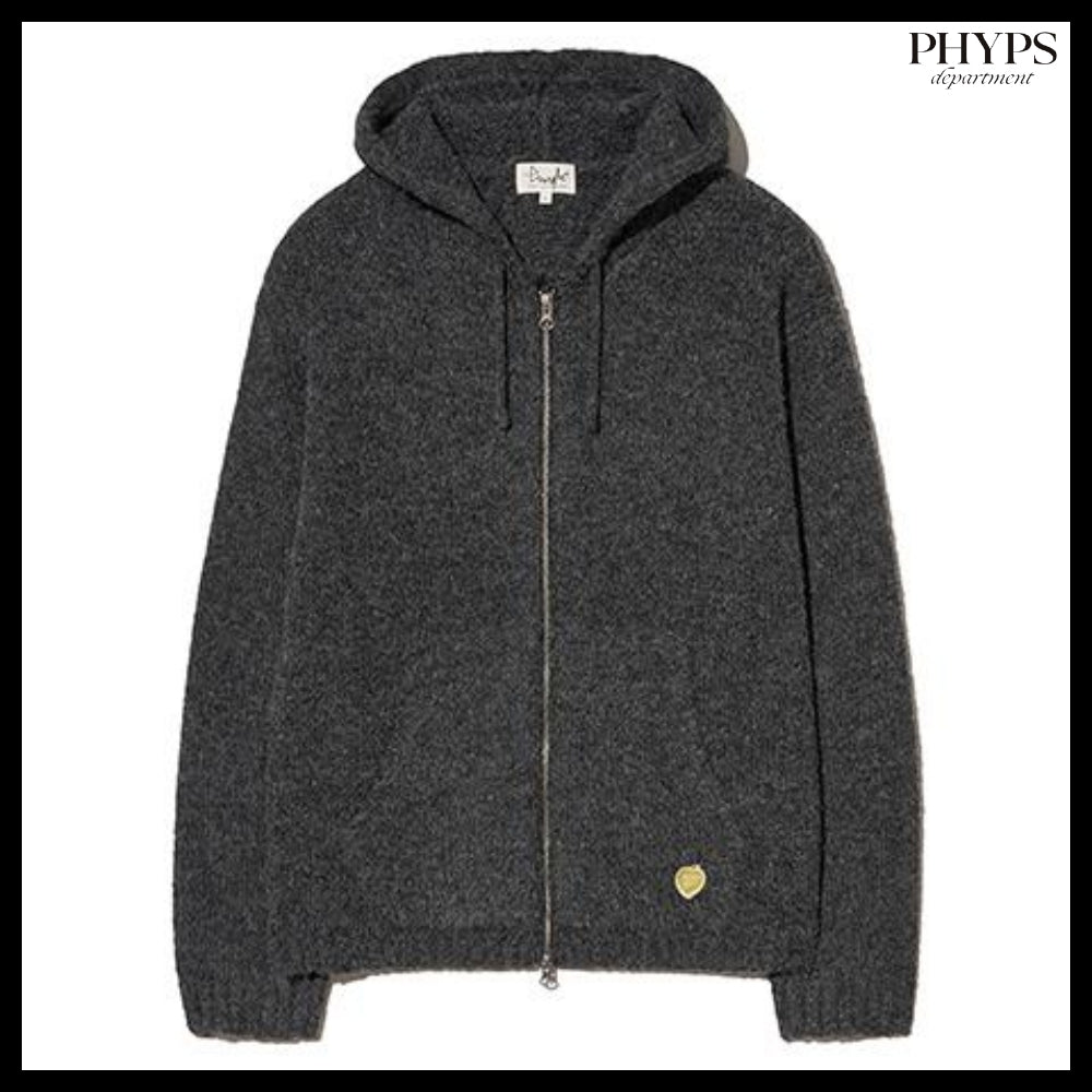 【PhypsDepartment】ハート アップル ニット フードジップアップ