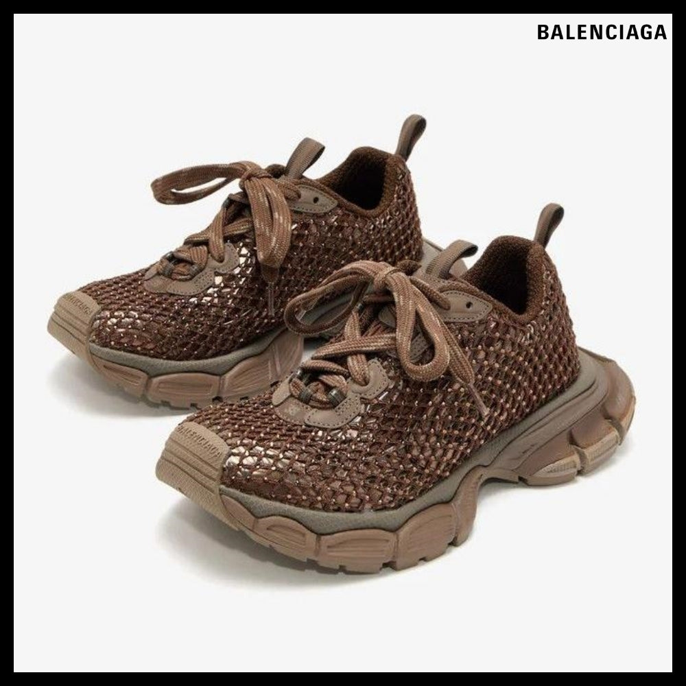 【BALENCIAGA】3XL Mesh Fishnet Sneakers Brown