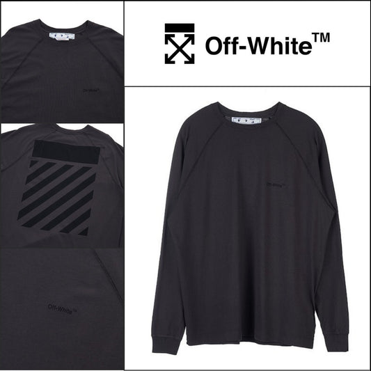 【Off-White】ダイアゴナル ストライプ ラグランスリーブ