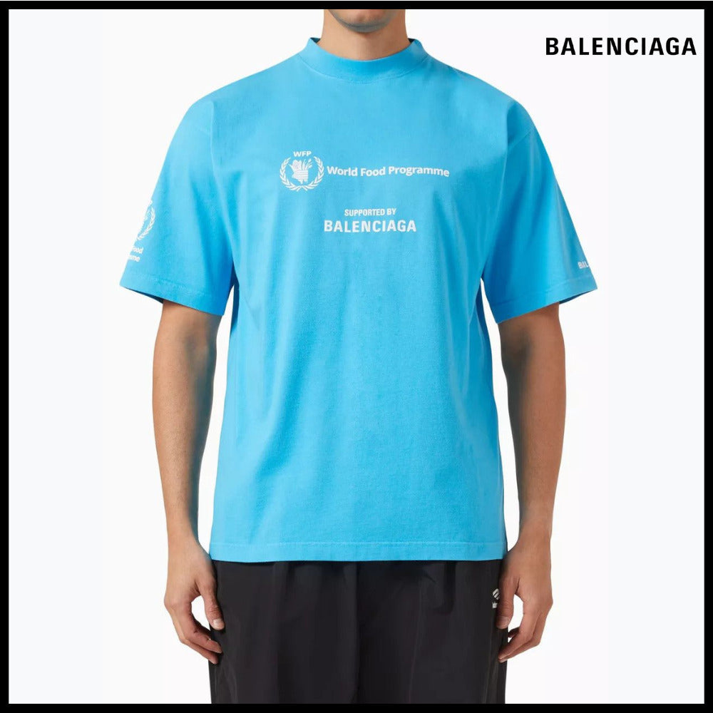 【BALENCIAGA】Dup Medium Fit T-Shirt Azure Blue