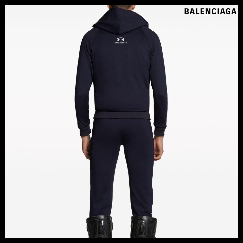 【BALENCIAGA】Unity Sports Icon ZipUp Hoodie Medium Fit Navy