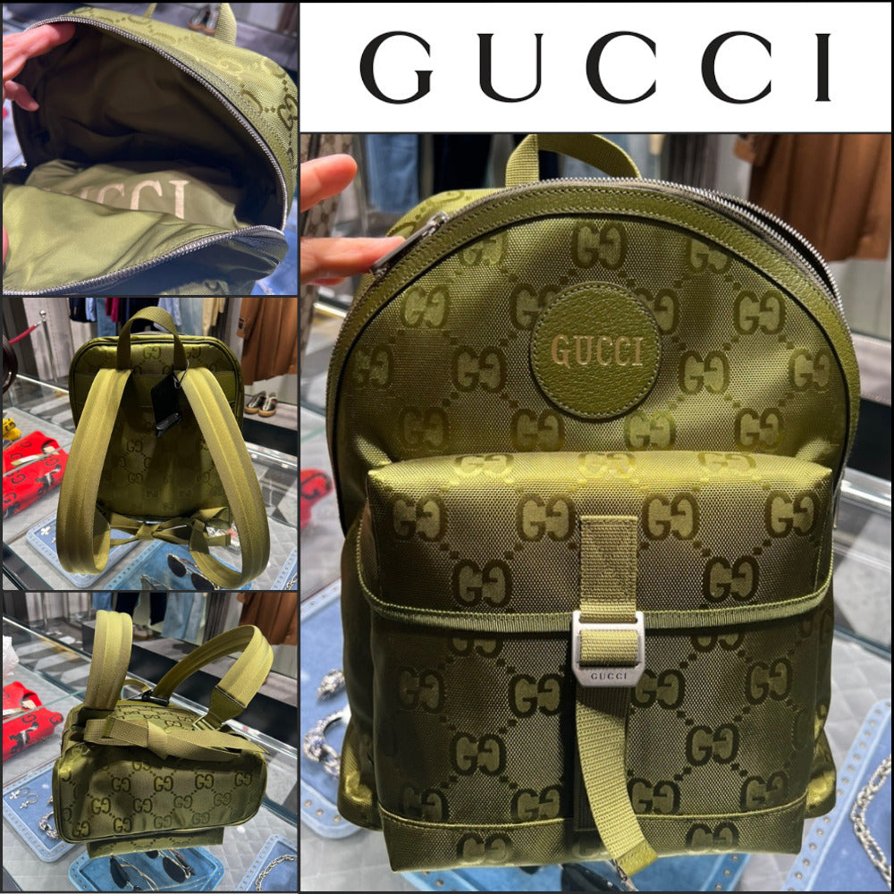 【GUCCI】Off the Grid GG Nylon Backpack Juniper Green