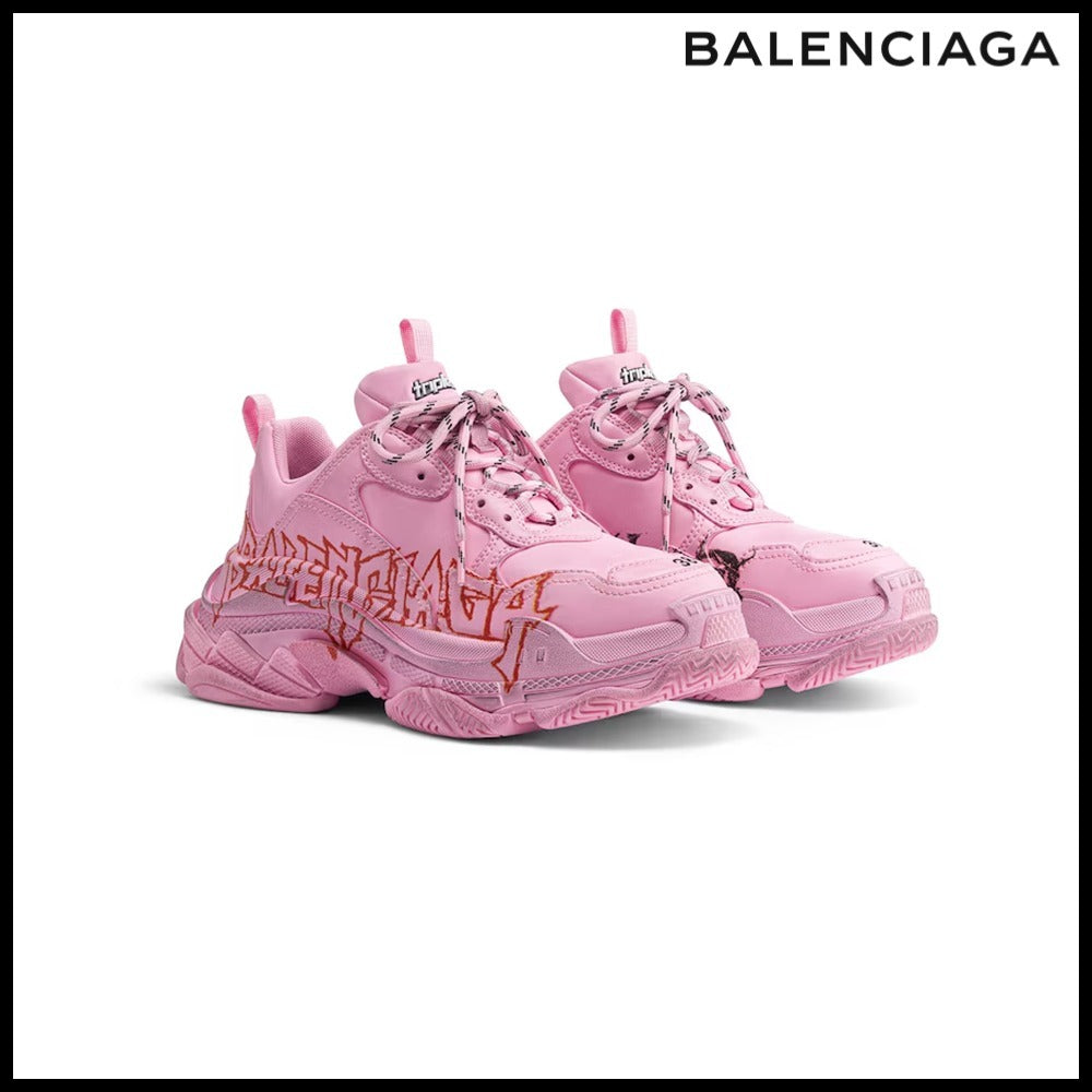 【BALENCIAGA】Triple S Sneaker DIY Metal Pink