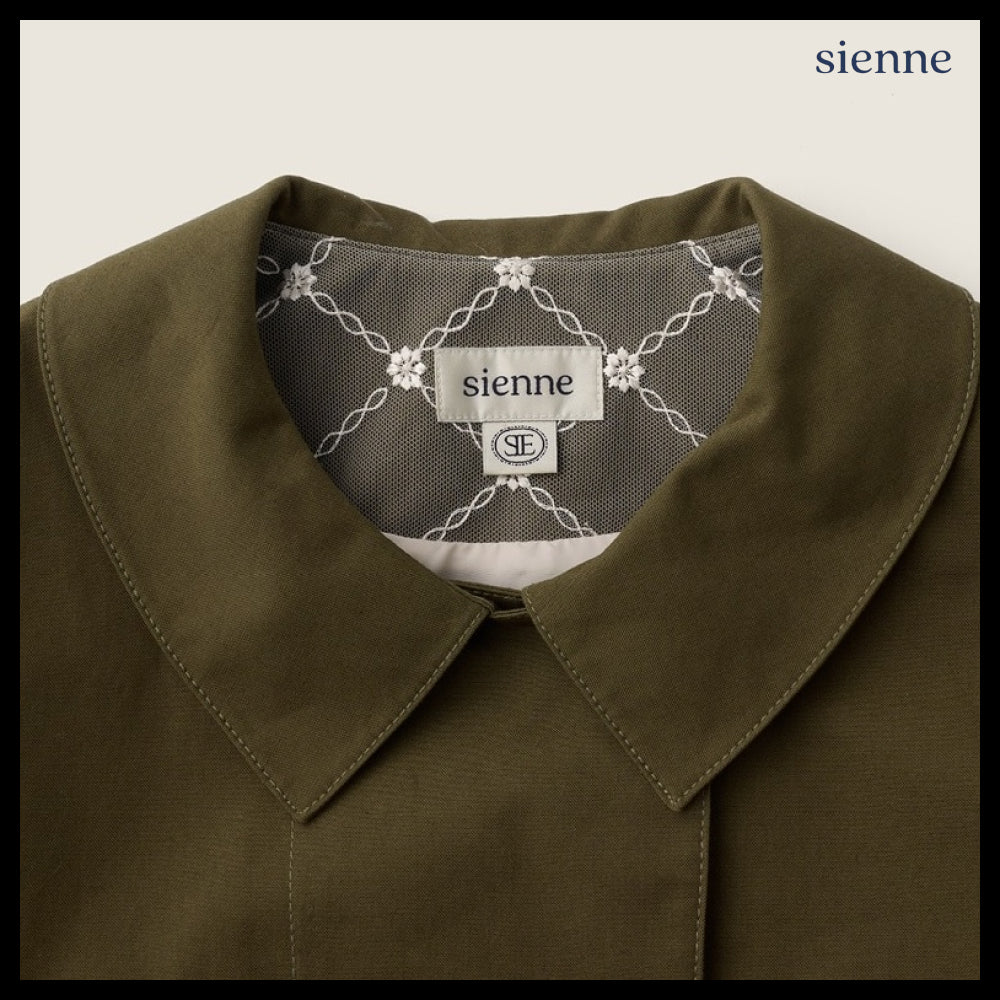 【SIENNE】Ryo Double Breasted Jacket Khaki