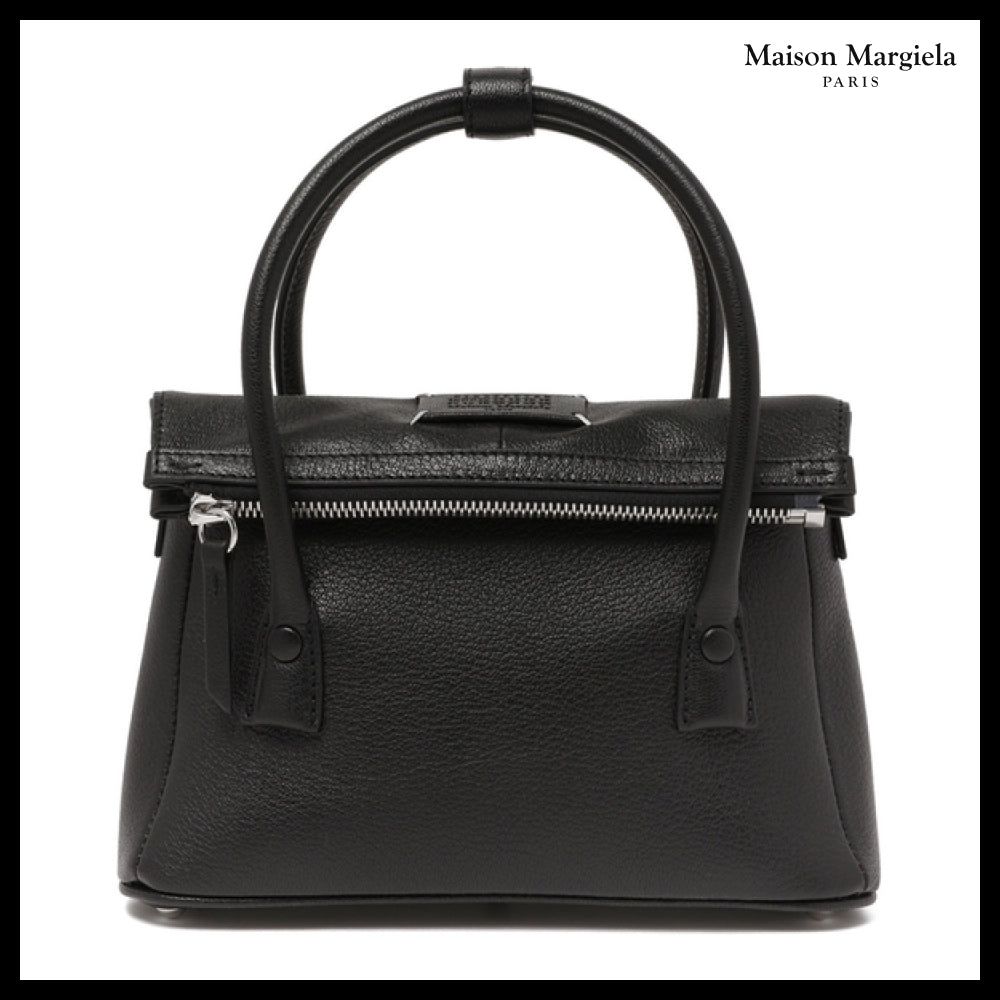 【Maison Margiela】Number Logo Patch Leather Tote Bag logo