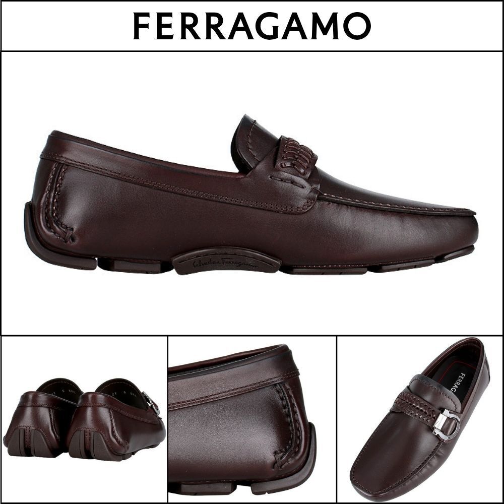 【FERRAGAMO】 Gancini Driving Loafers 0774653