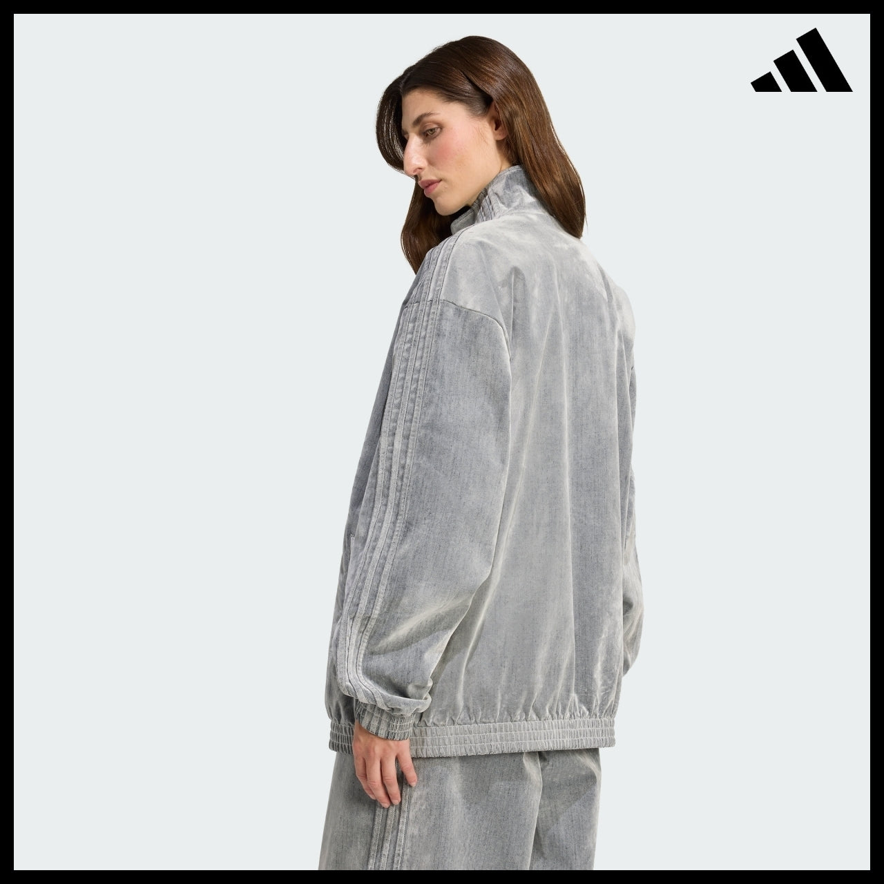【ADIDAS】Brushed Twill Oversize Firebird Zip Jacket