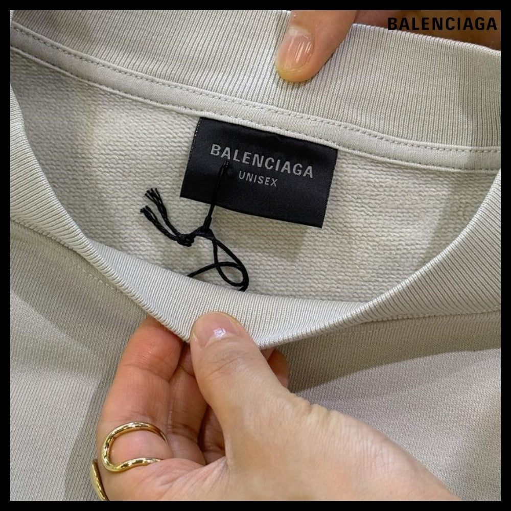 【BALENCIAGA】Cities Paris Sweatshirt Medium Fit White