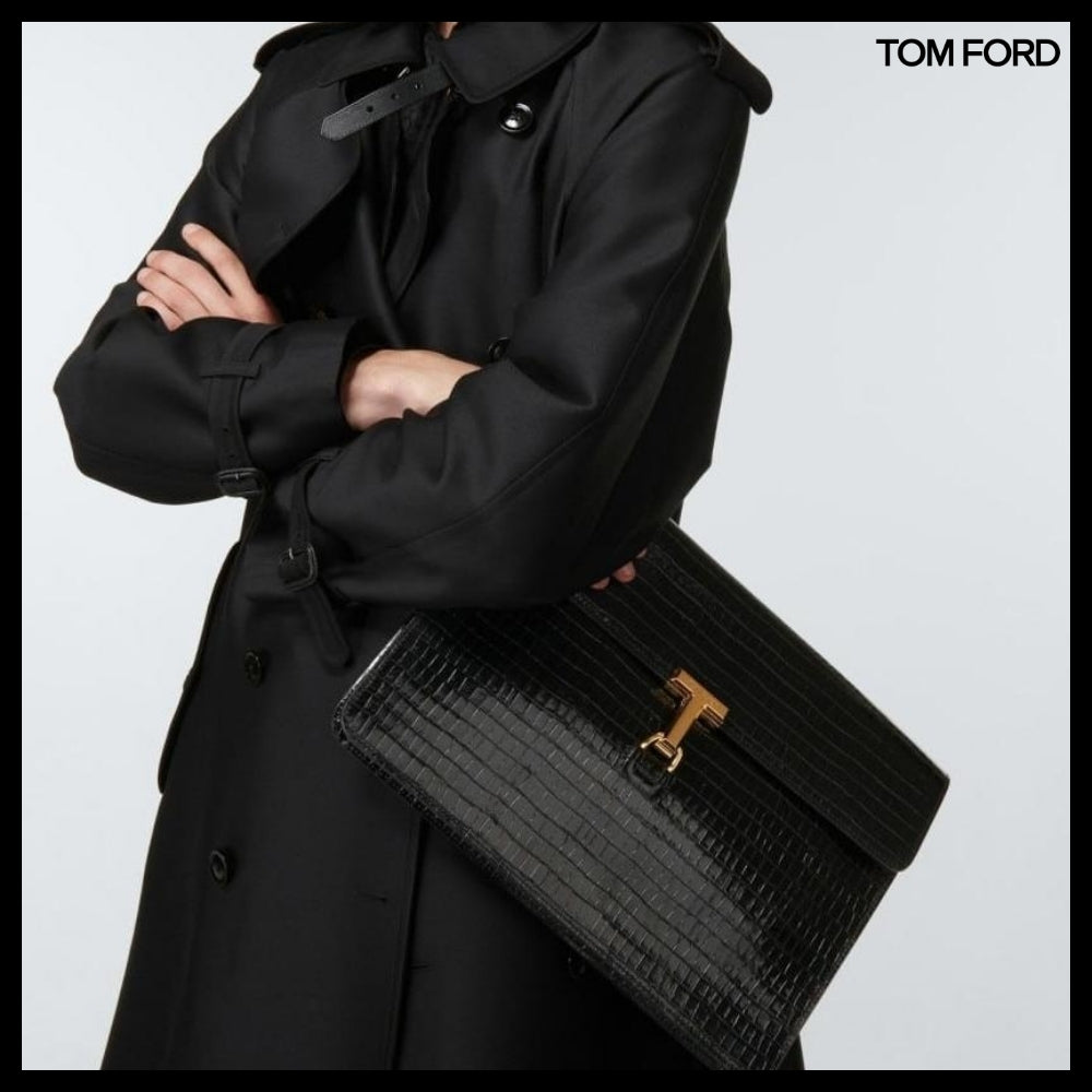 【TOM FORD】CROCO EMBOSSED LEATHER PORTFOLIO