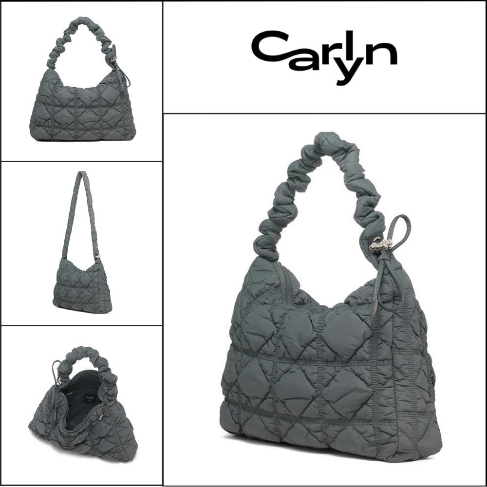 【carlyn】3WAY ナイロンレーンバッグ チャコール