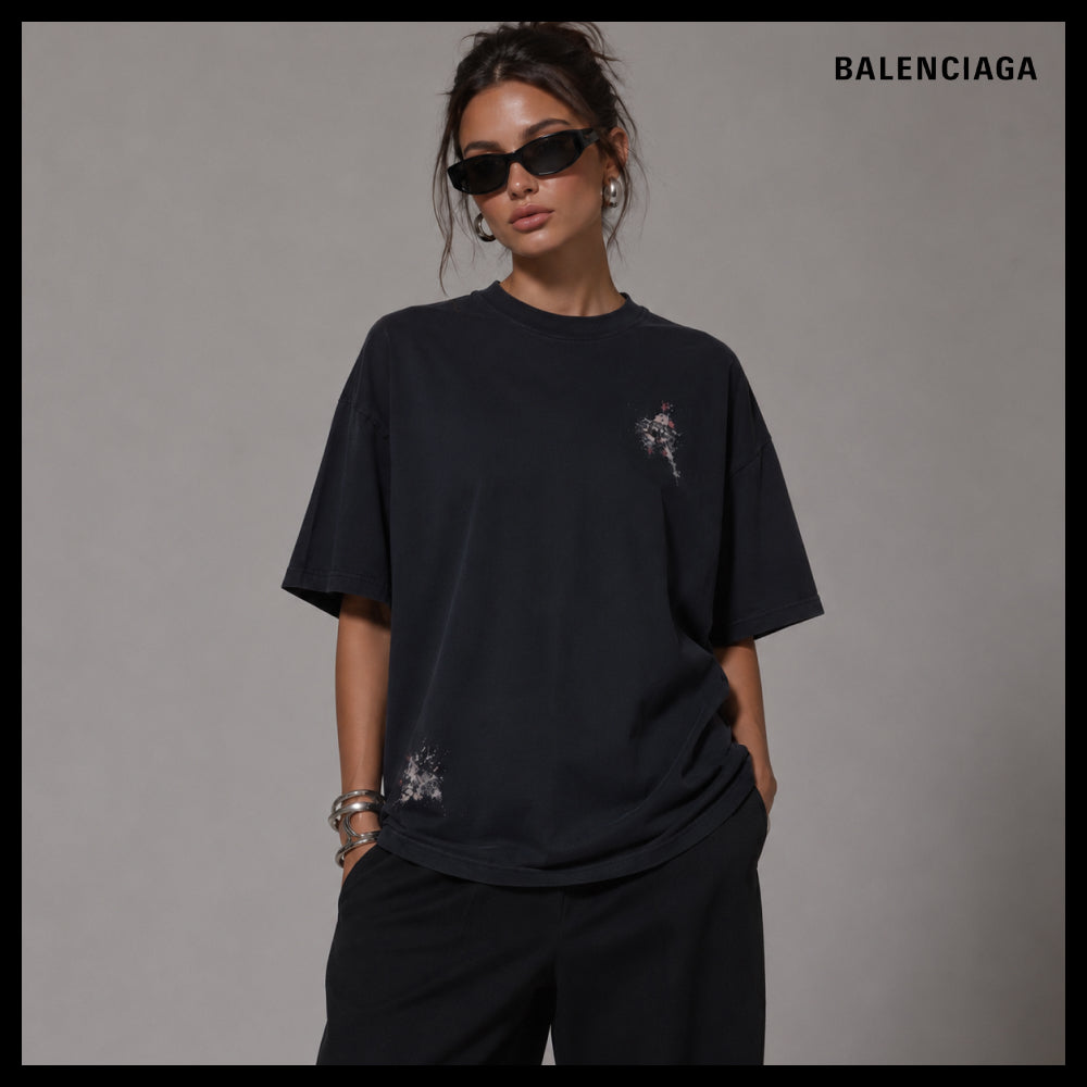 【BALENCIAGA】Balenciaga Nail Polish T-Shirt Medium Fit