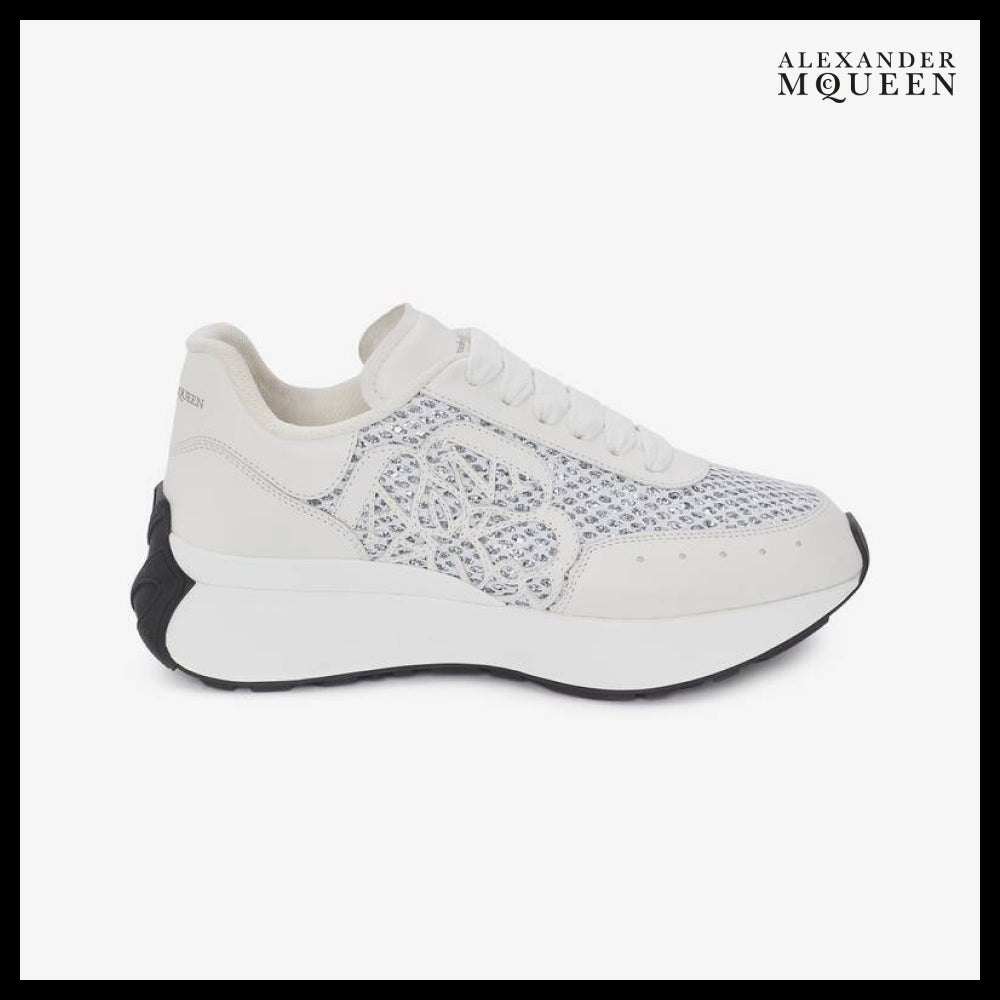 【Alexander Mcqueen】Women’s Sprint Runner White Silver