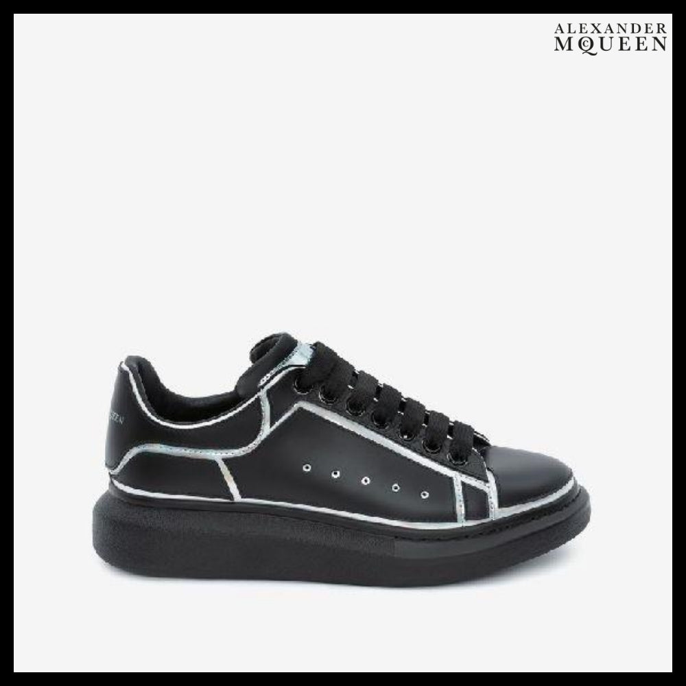 【Alexander Mcqueen】Silver Line Detail Oversole Sneakers