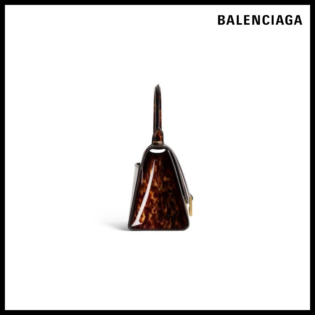 【BALENCIAGA】Hourglass Small Handbag in Tortoise Shell