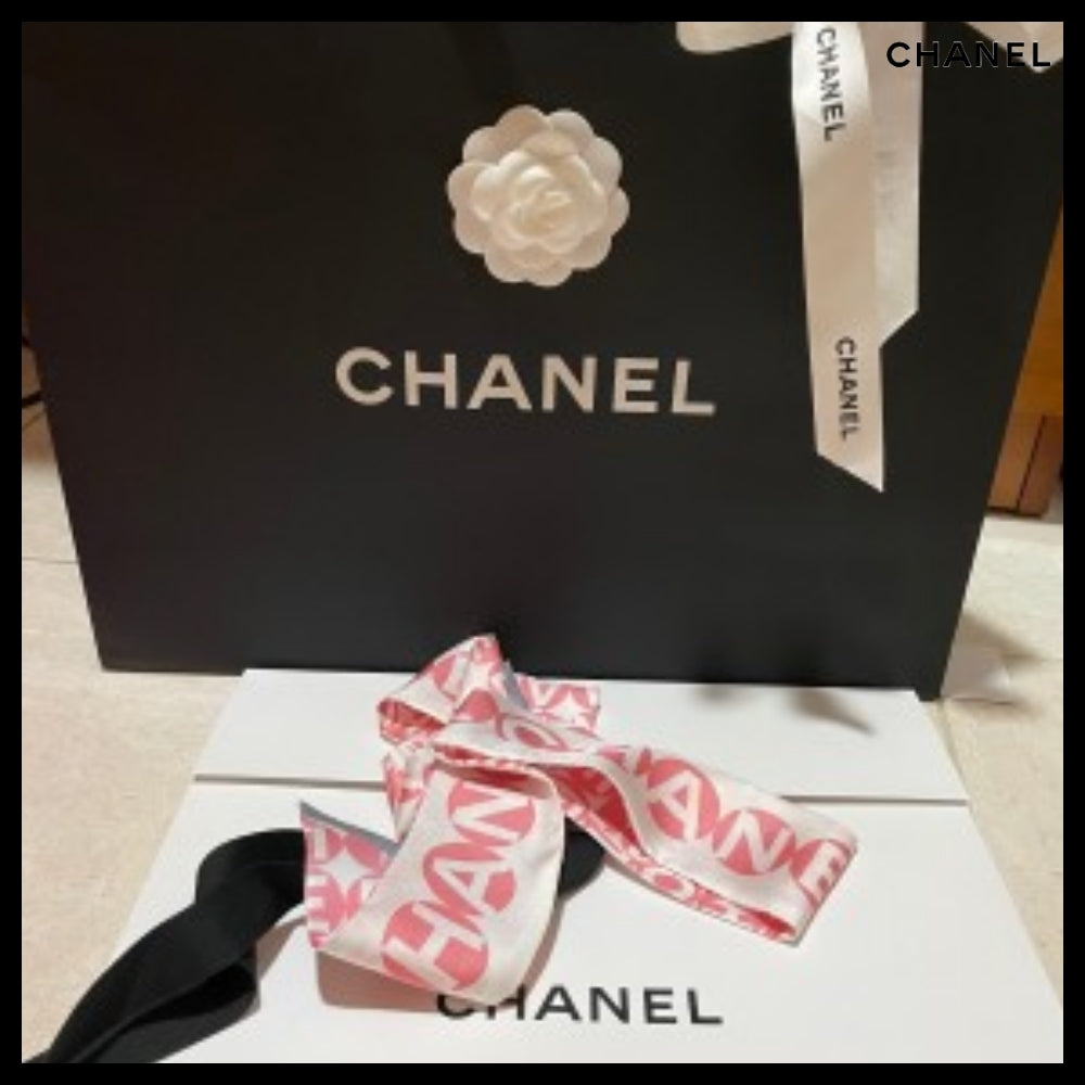【CHANEL】Silk Twill Slim Bandeau Scarf