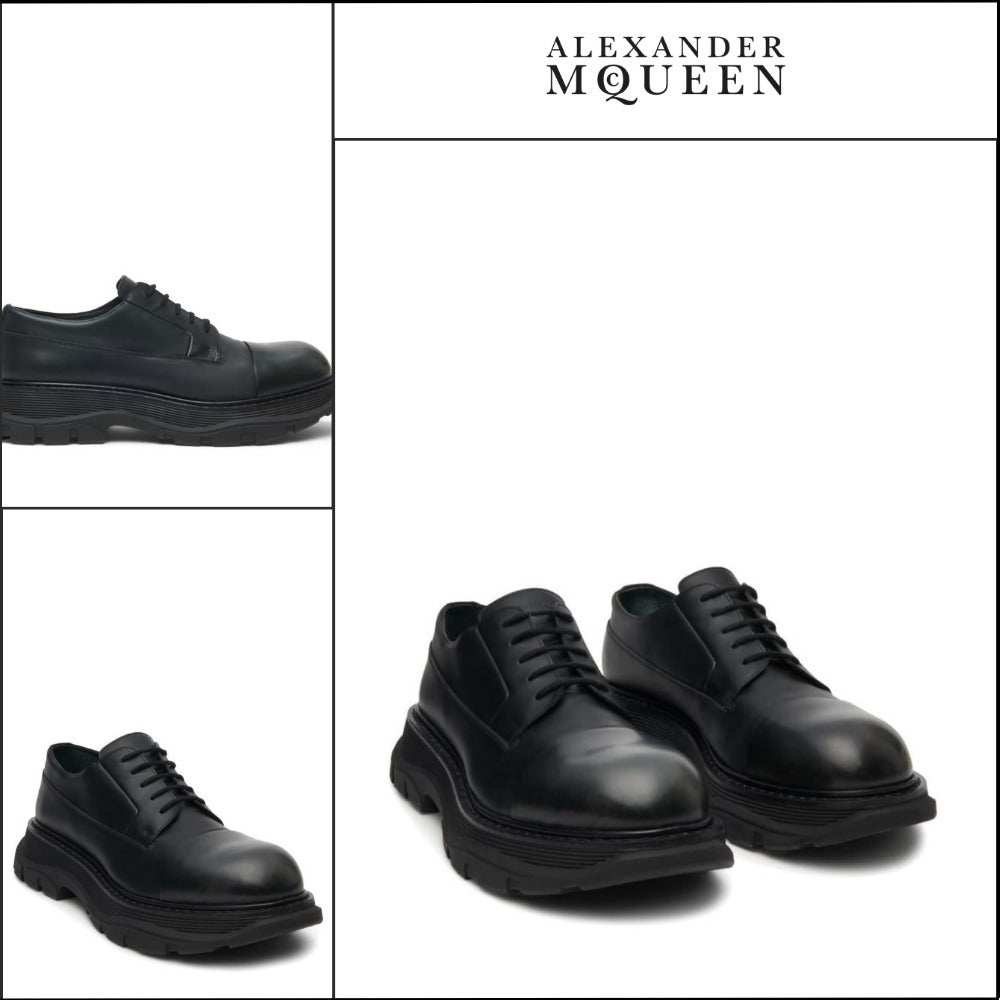 【Alexander Mcqueen】Tread Leather Lace-Up Shoes
