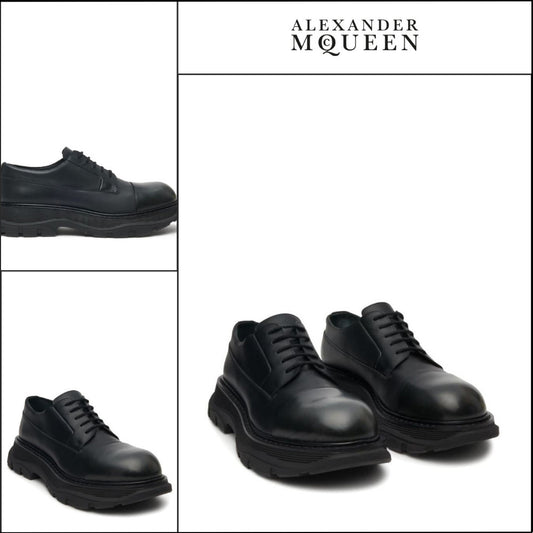 【Alexander Mcqueen】Tread Leather Lace-Up Shoes