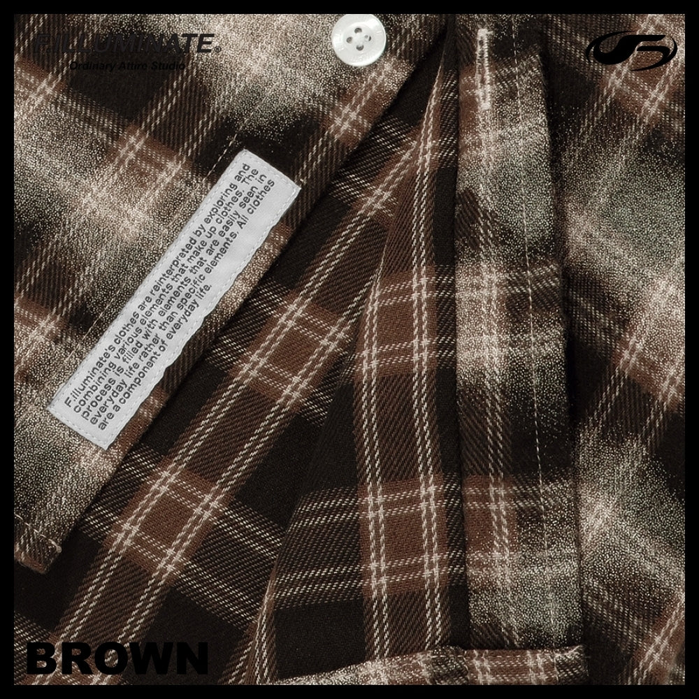 【FILLUMINATE】OVERFIT DAMAGE WASHED CHECK SHIRT 2COLOR