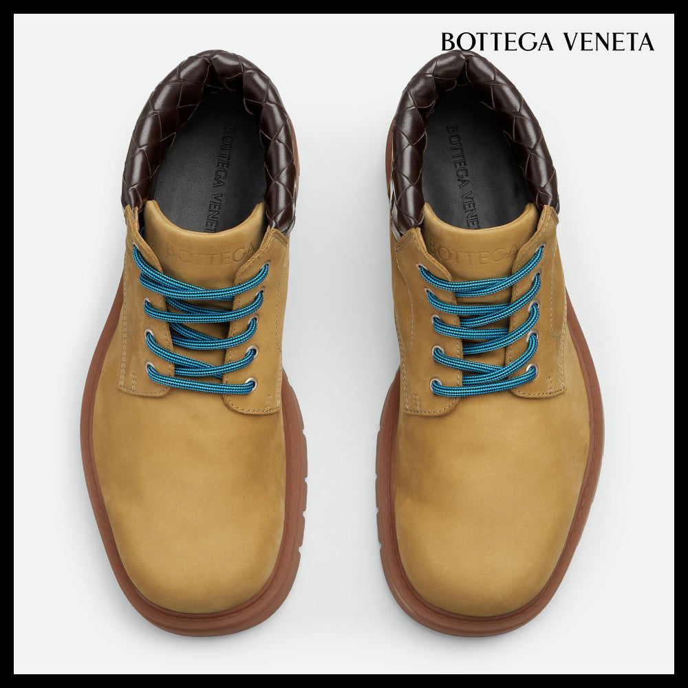 【韓国百貨店 BOTTEGA VENETA】Haddock Cropped Boots Ocher