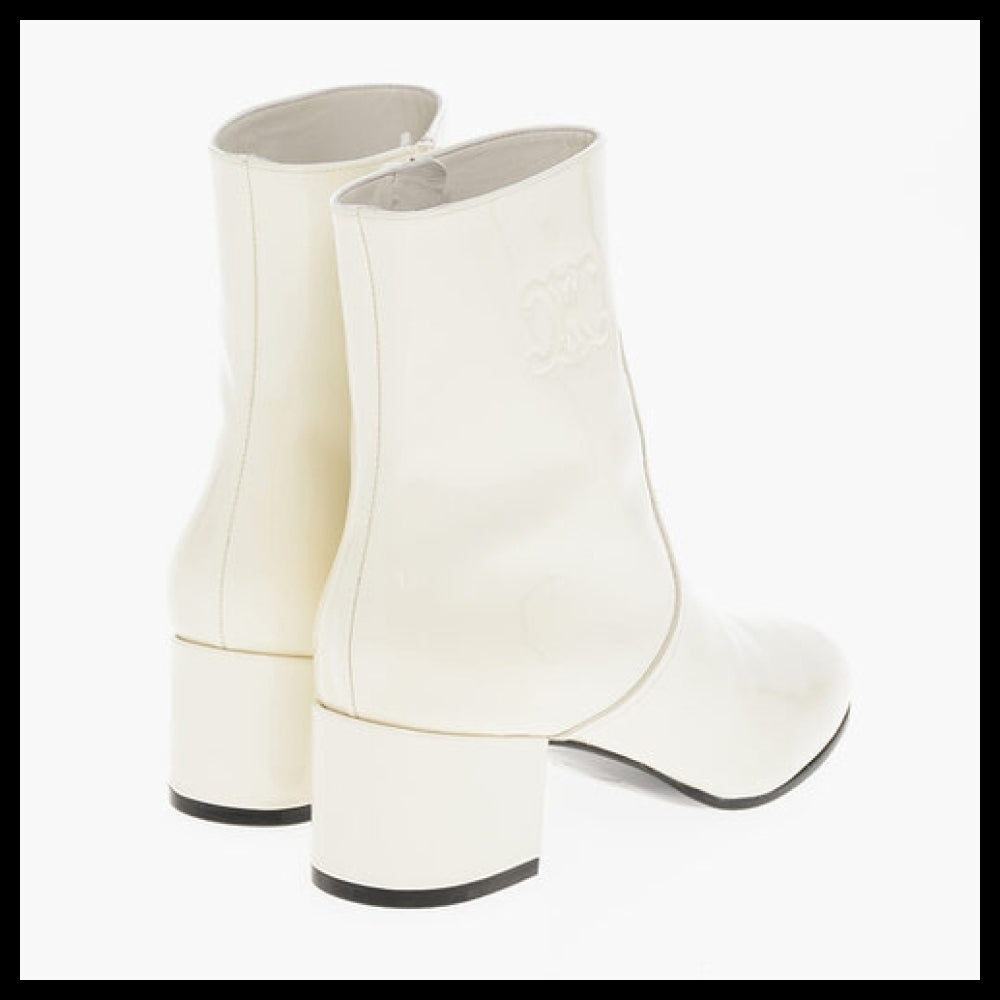 【CELINE】White Ankle Boots