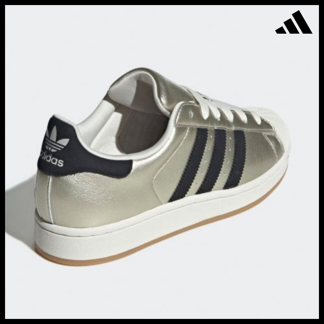 【ADIDAS】Superstar Alumina Black Sneakers Shell Toe