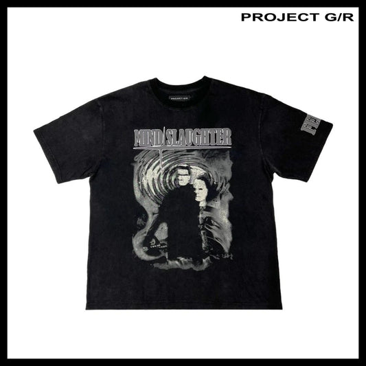 【PROJECT G/R】Mind Slaughter Vintage Washed T-Shirt Black