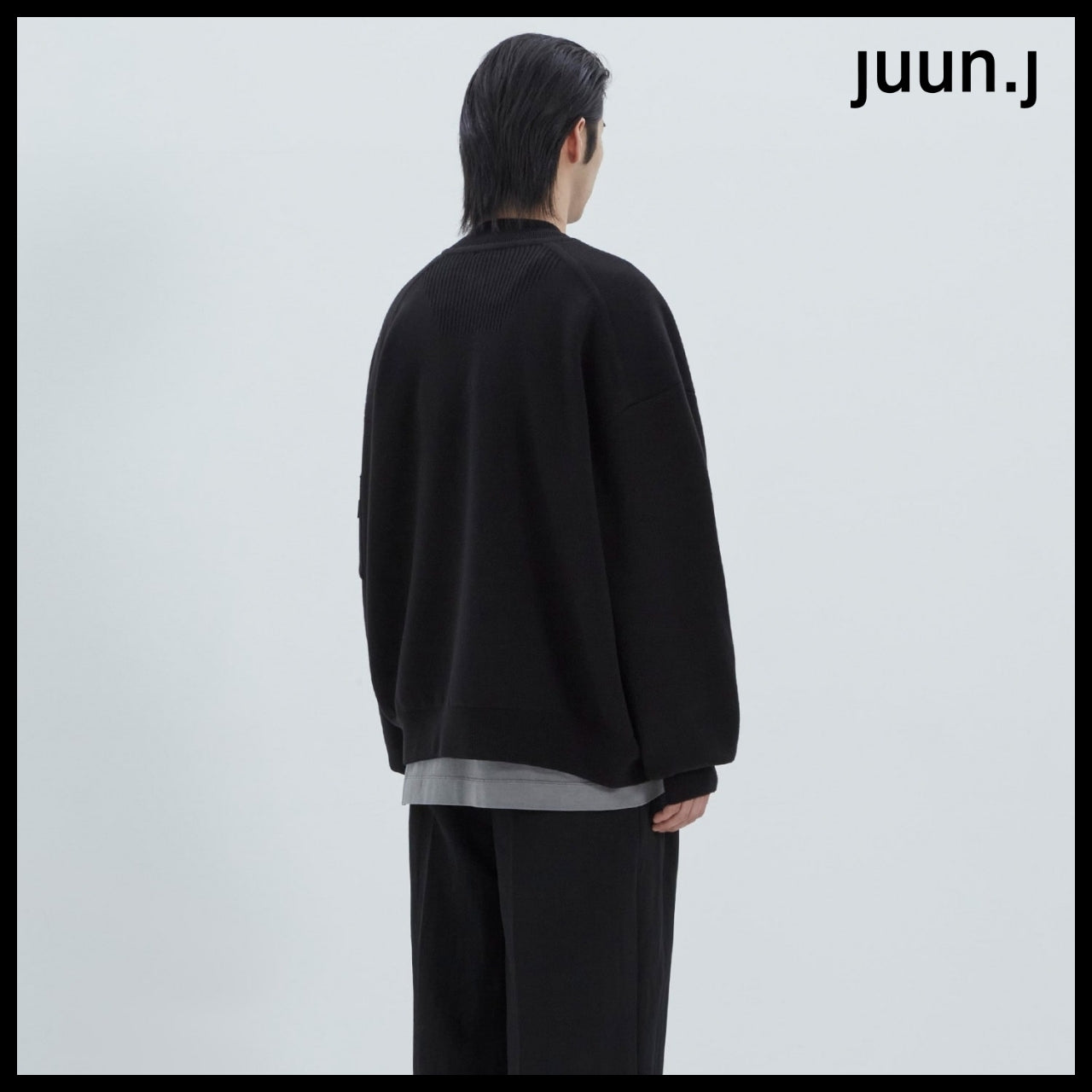 【JUUN.J】CORE Essential Knit Blouson Jumper Black