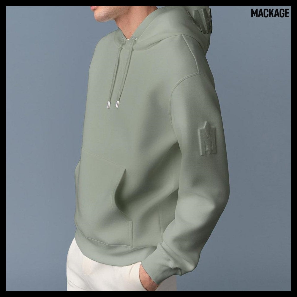 【MACKAGE】 Krys R Hooded Sweatshirt Green Fleece