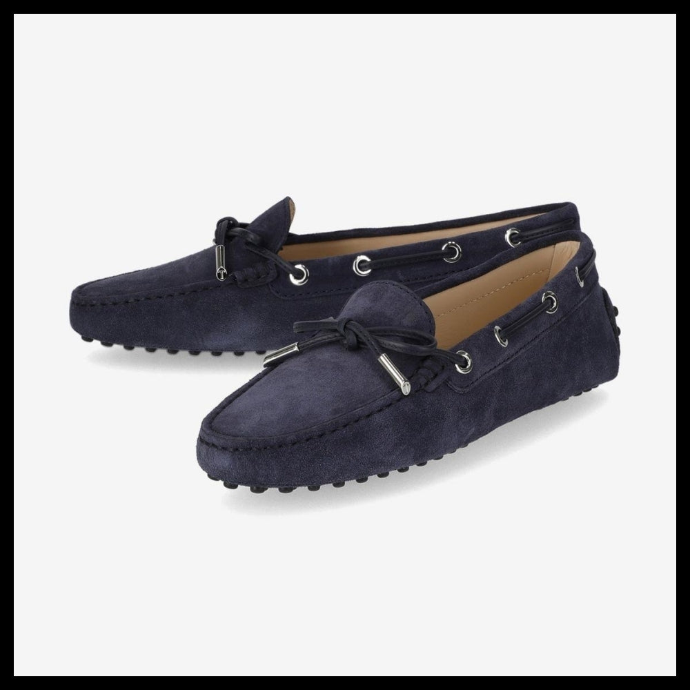 【TOD'S】Gommino Suede Driving Loafers Navy