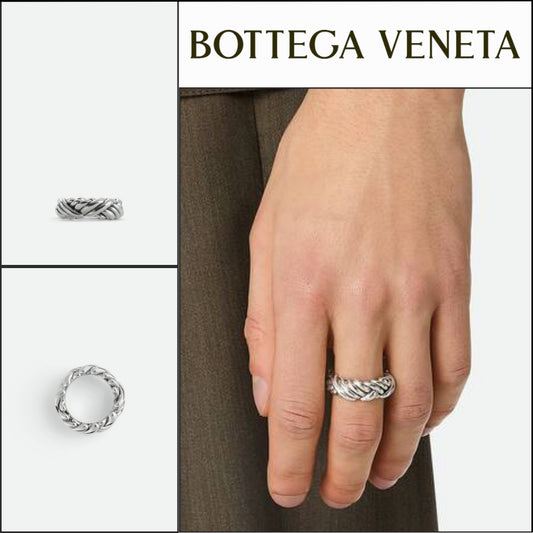 【韓国百貨店 BOTTEGA VENETA】Intreccio Ring Silver