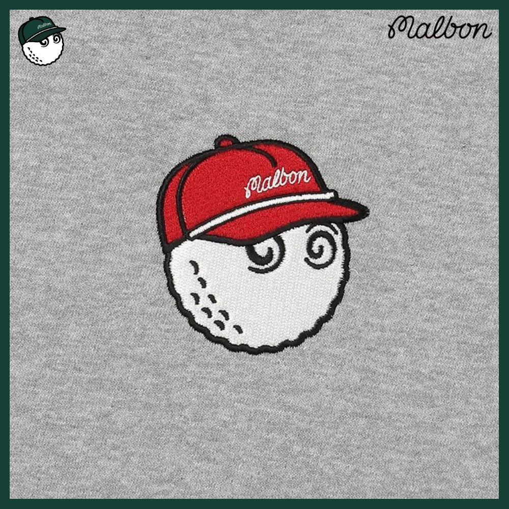 【MALBON GOLF】 SCRIPT HOOD MAN TO MAN 3COLORS