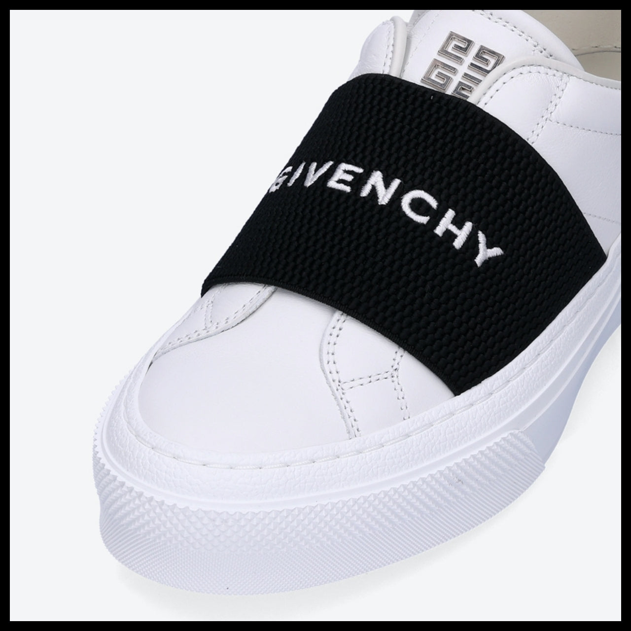 【GIVENCHY】City Sport Leather Sneakers - White:Black