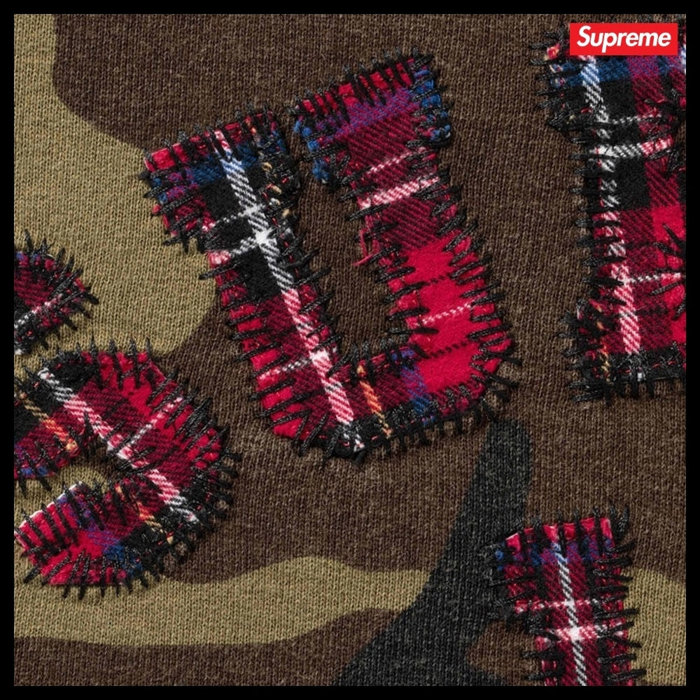 【Supreme】Plaid Arc Crewneck Woodland Camo 26SS