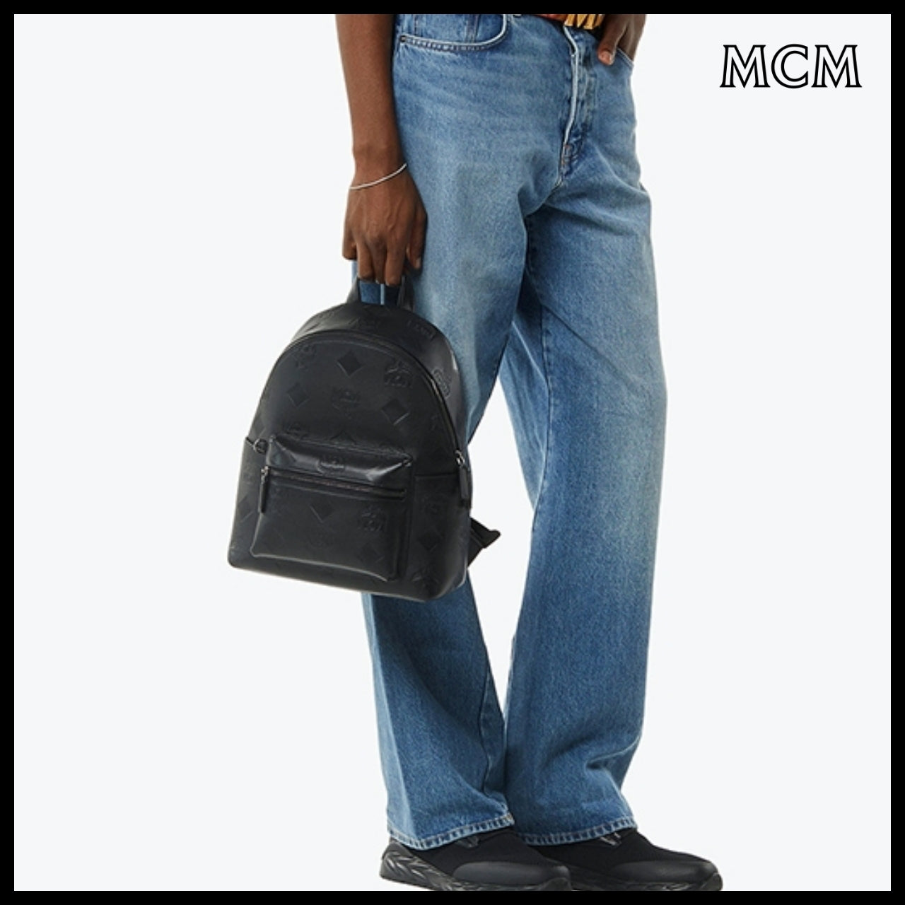 【MCM】Stark maxi monogram leather backpack