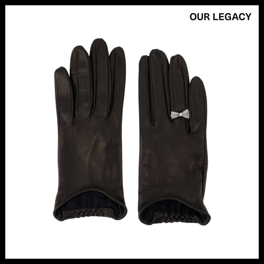 【OUR LEGACY】Black Leather Gloves