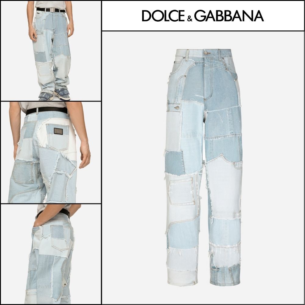 ★Dolce&Gabbanaアウトレットセール★LEG PATCHWORK DENIM JEANS