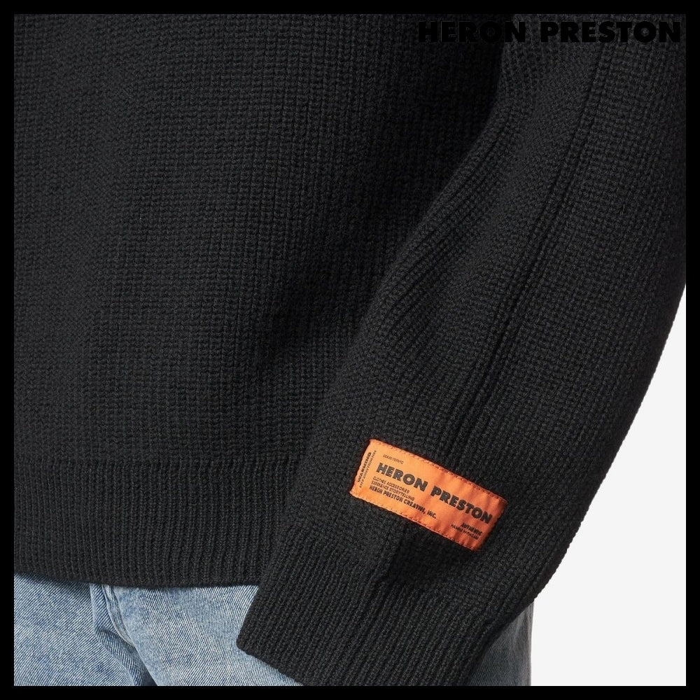 ◆HERON PRESTON◆ タートルニット Turtleneck Knit Black