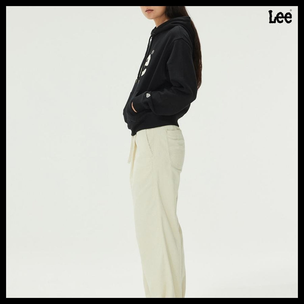 【LEE】アウトレットビッグツイッチロゴフードTシャツブラック