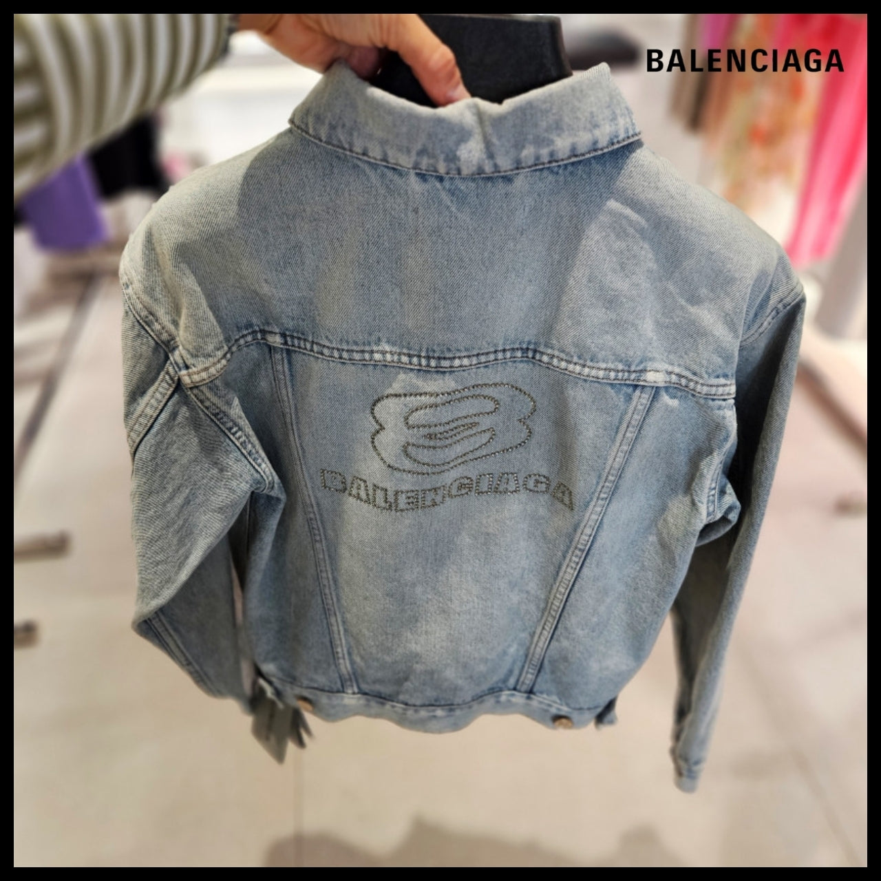 【BALENCIAGA】Logo Organic Women's Denim Jacket
