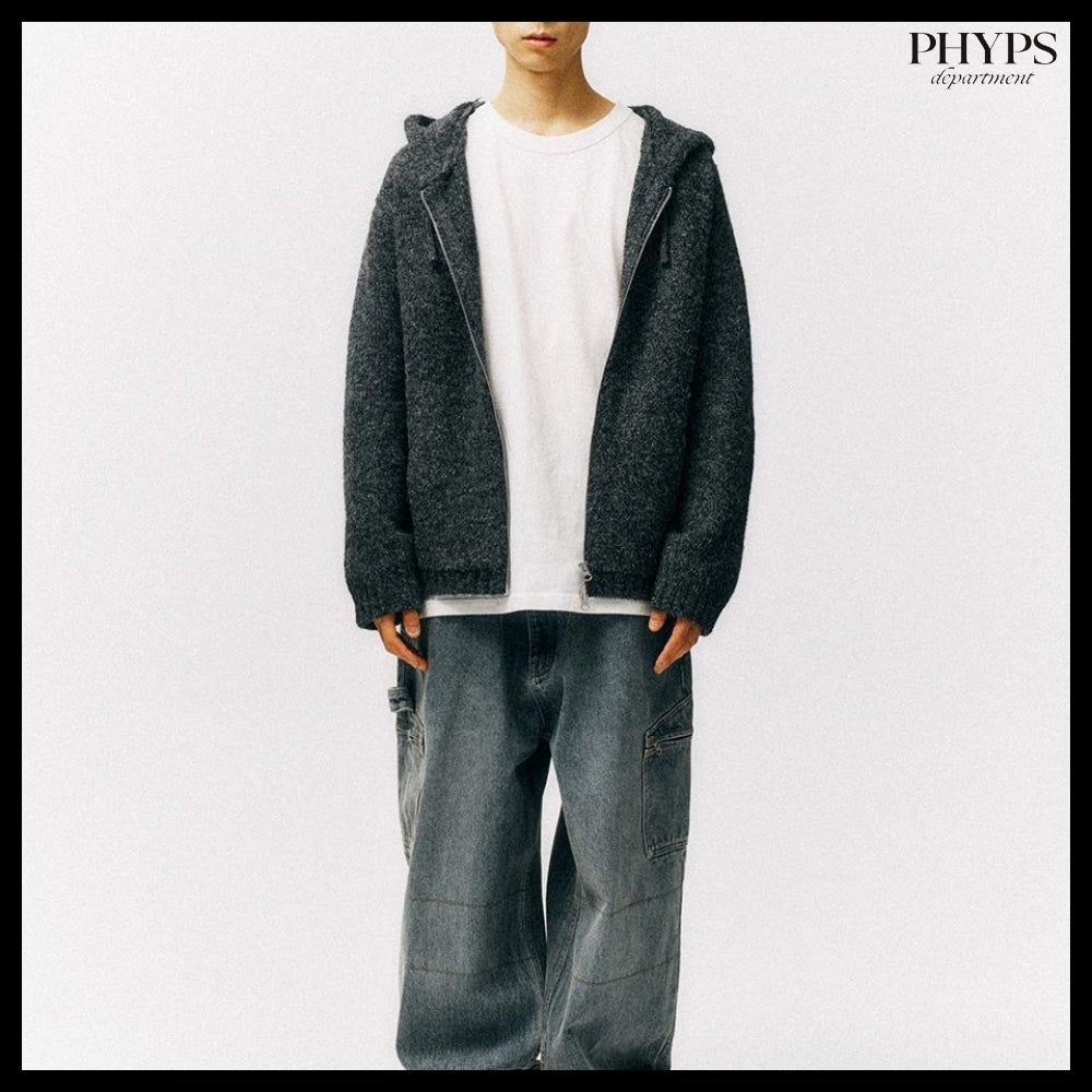 【PhypsDepartment】ハート アップル ニット フードジップアップ