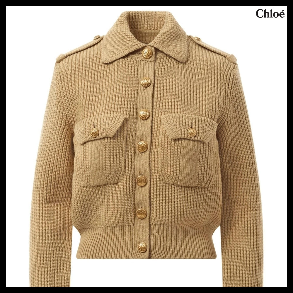 【Chloe】Smoky Cardigan in Beige